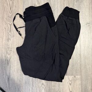 lululemon athletica Black Ribbed Track Joggers